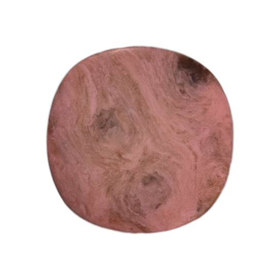 One pink rounded square marble effect shank Milward shank button on a card