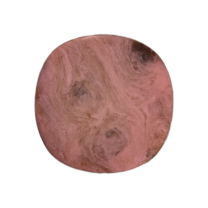 One pink rounded square marble effect shank Milward shank button on a card