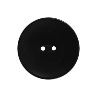 2 black round pearlescent Milward 2 hole buttons on a card