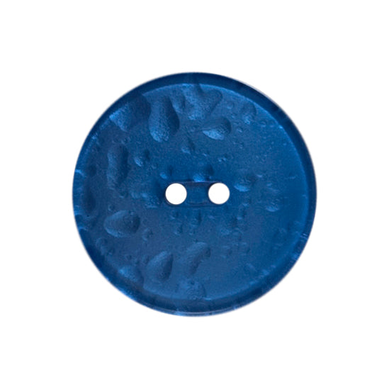 2 navy round pearlescent Milward 2 hole buttons on a card