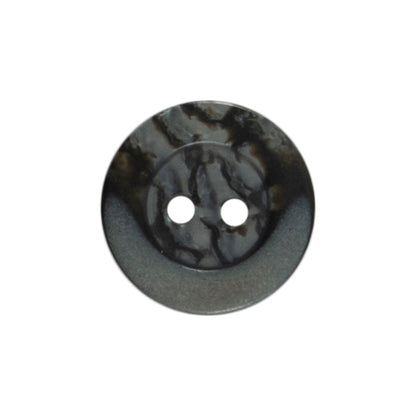3 charcoal and black bone effect rimmed Milward 2 hole buttons on a card