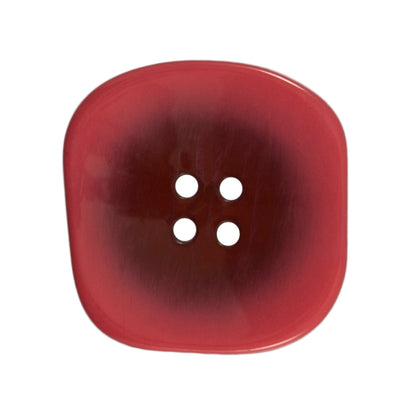 One 34mm rounded square, two-tone pink button on a Milward card