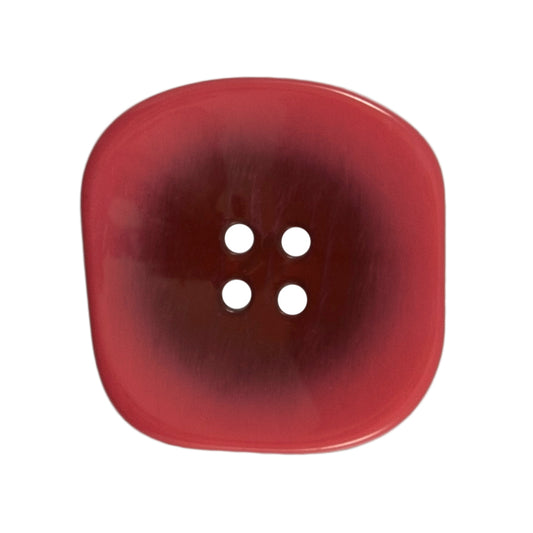 One 34mm rounded square, two-tone pink button on a Milward card