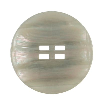One 38mm large round grey button with a mother of pearl effect on a Milward card