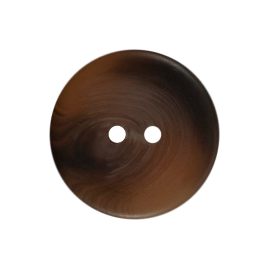 Two 22mm round tortoiseshell buttons with a matt finish on a Milward card