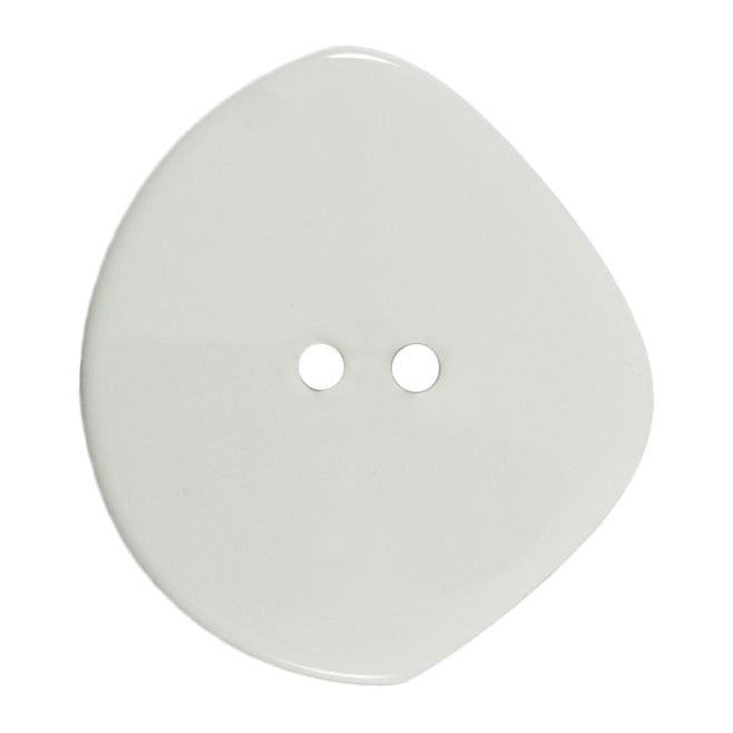 One 38mm large shaped off-white button on a Milward card
