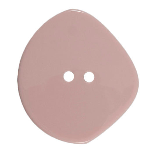 One 38mm large shaped pink button on a Milward card