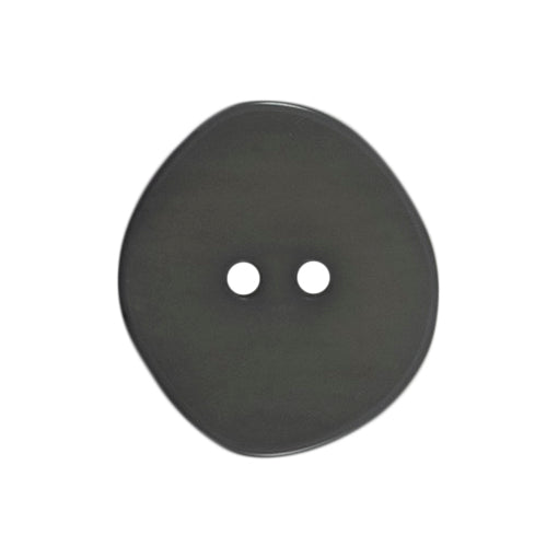 Three 22mm rounded oval dark grey buttons with a stone effect on a Milward card