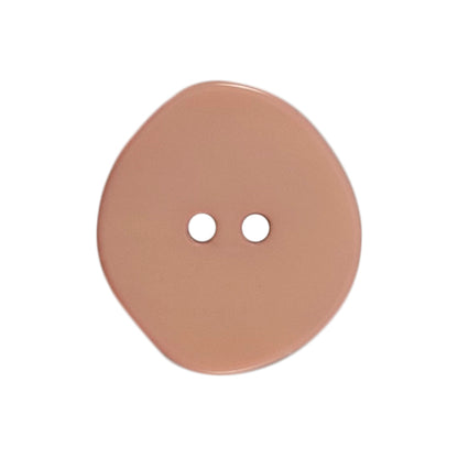 Three 22mm rounded oval pink buttons with a stone effect on a Milward card