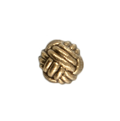 4 gold knot buttons on a Milward card