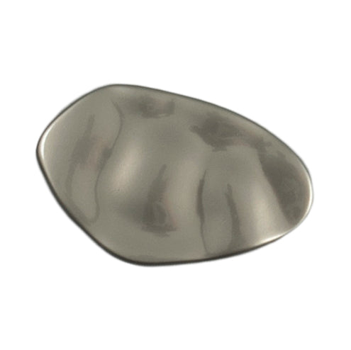 2 abstract shiny grey oval buttons on a Milward card