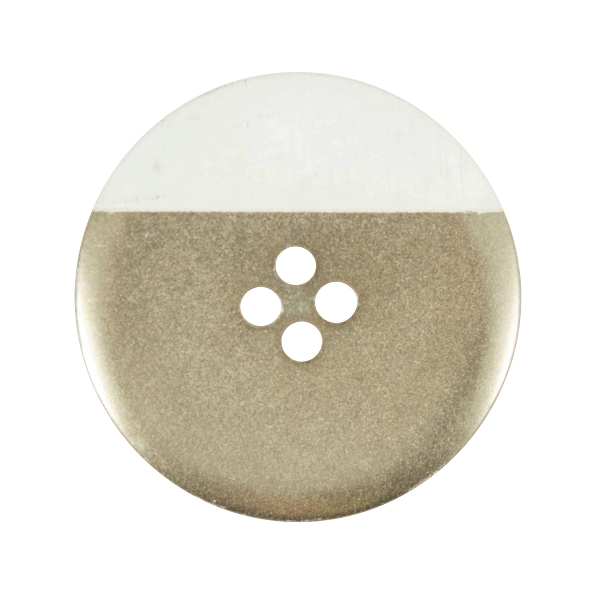 2 clear buttons partly backed in silver on a Milward card