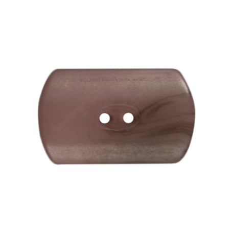 Two rose pink rectangle buttons with curved edges on a card