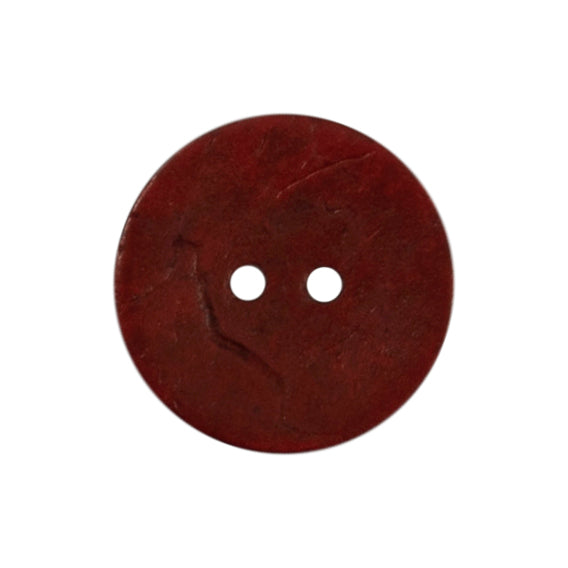 2 round lipstick red coconut buttons on a Milward card