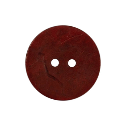 2 round lipstick red coconut buttons on a Milward card