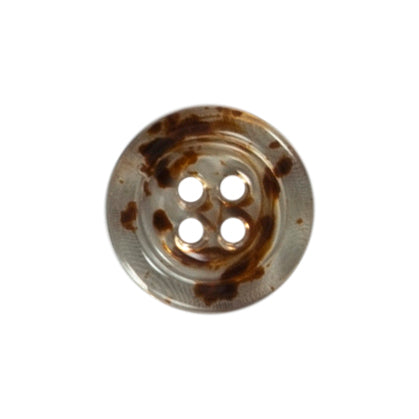 4 clear buttons with bronze flecks on a Milward card