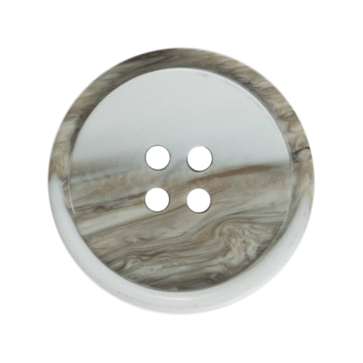 2 white, stone-coloured round buttons with a slightly tilted centre on a Milward card