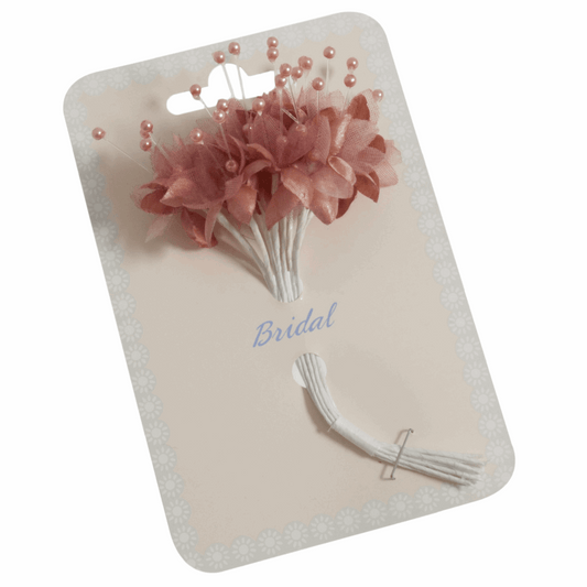 Mink Babys Breath Artificial Flower Stems with Pearls (Pack of 12 Stems)