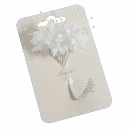 White Babys Breath Artificial Flower Stems with Pearls (Pack of 12 Stems)