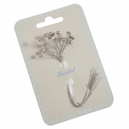 Silver Diamante Branch - 4mm (Pack of 4)