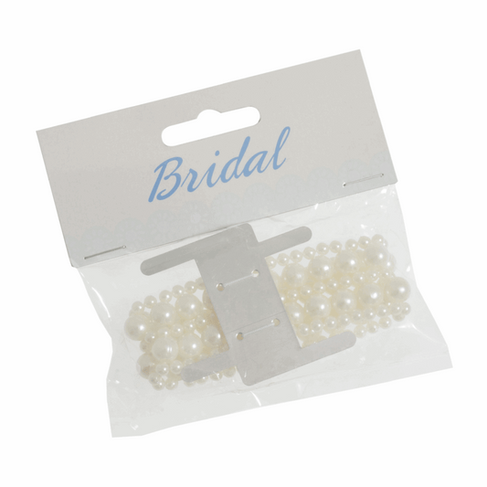 Bridal Ivory Pearl Wrist Band (2 Rows)