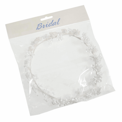 Bridal White Blossom Hair Band - 21mm
