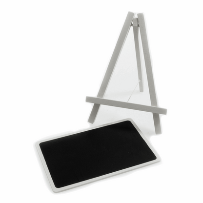 Rectangle Black Board Sign with White Easel (Pack of 4)