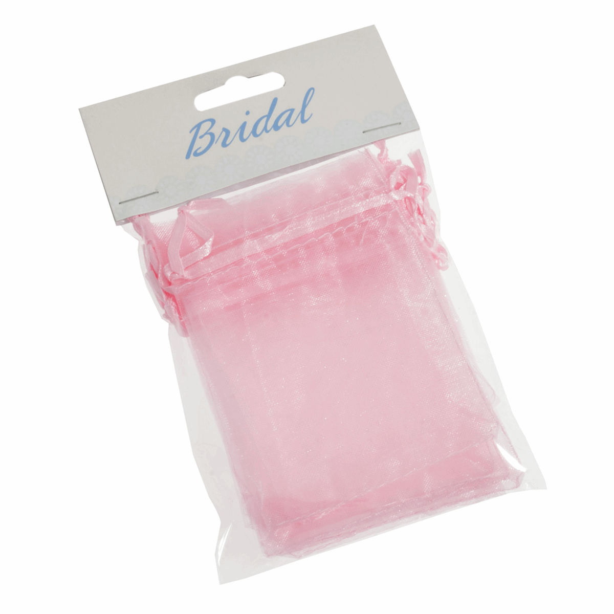 Pale Pink Organza Wedding Favour Bags - 7.5 x 10cm (Pack of 10)