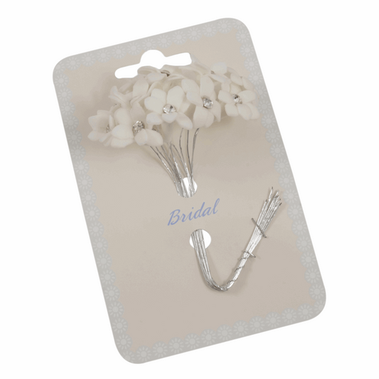Ivory Polyfoam Lily Flowers with Diamantes (Pack of 12 Stems)