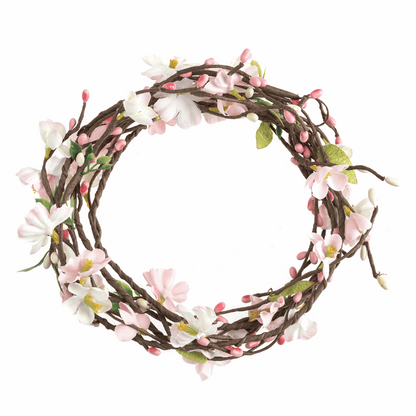Pink and Green Blossom Garland - 140cm