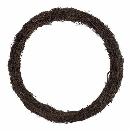 Dark Rattan Wreath Base - 30cm/12in