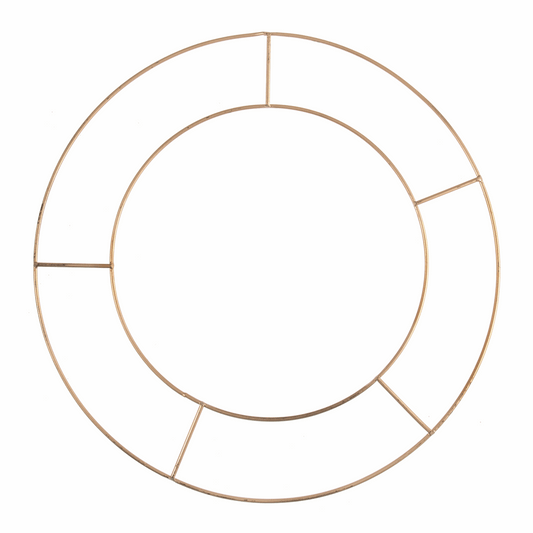 Metal Wire Wreath Ring - 25cm/10in