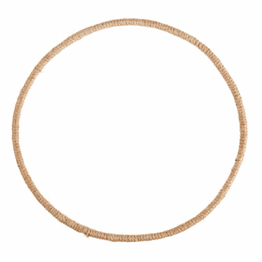 Macrame Jute Wrapped Wire Hoop Wreath Base - 25cm/9.8in