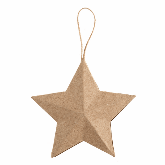 Hanging Papier Maché Star Decoration