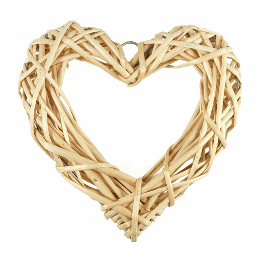 Light Willow Heart Wreath Base - 20cm/7.9in
