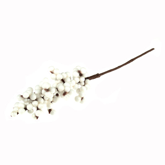 White artificial pepper berries floral pick