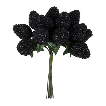 Artificial blackberry pick with a bunch of berries