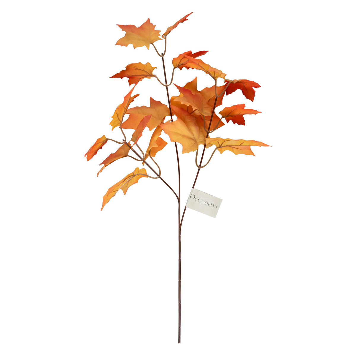 Artificial stem of autumn leaves