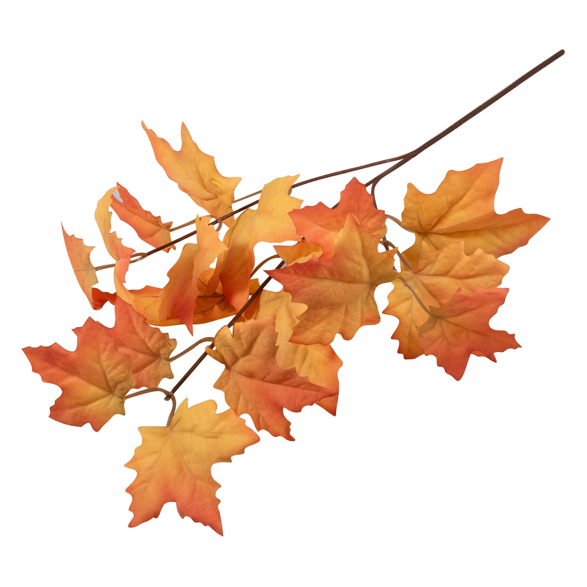 Artificial stem of autumn leaves