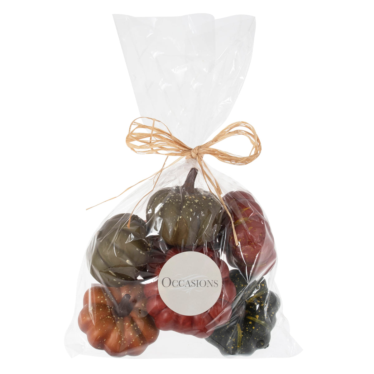 Bag of small artificial autumn pumpkins