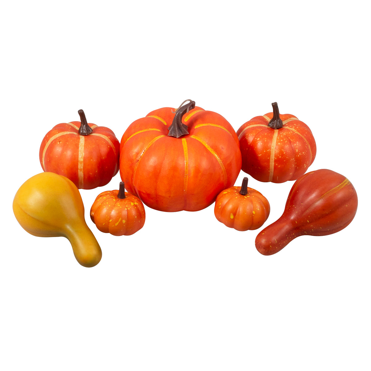 Bag of artificial pumpkins and gourds