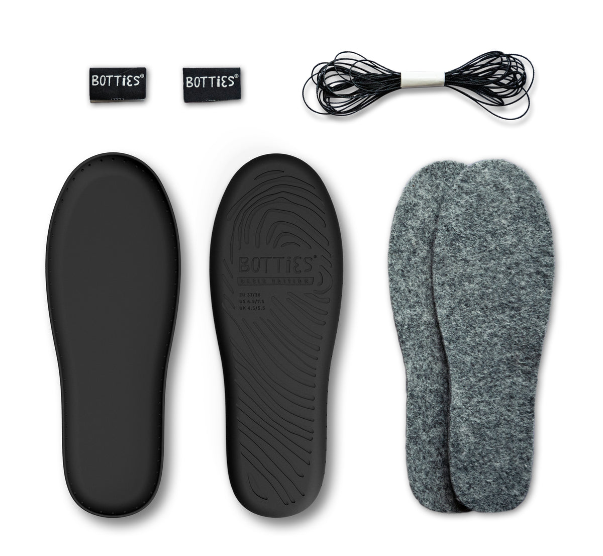 KnitPro Botties slipper soles with insoles and waxed thread