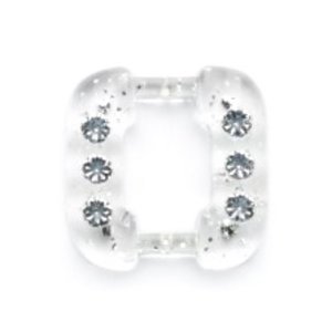 Vogue Star Imitation Diamante Buckle 5mm - Clear