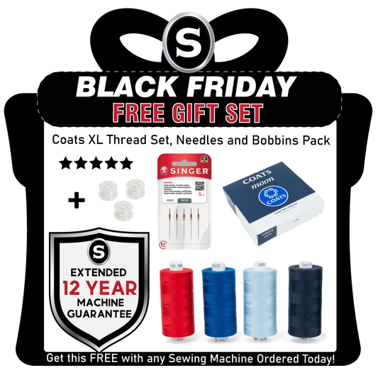 Black Friday Free Gifts - Extended 12 year guarantee + Sewing Gift Set