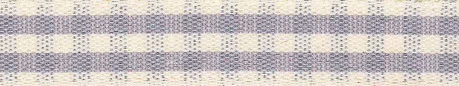 Reel of grey rustic gingham ribbon