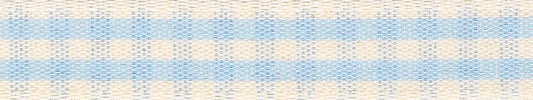 Reel of sky rustic gingham ribbon
