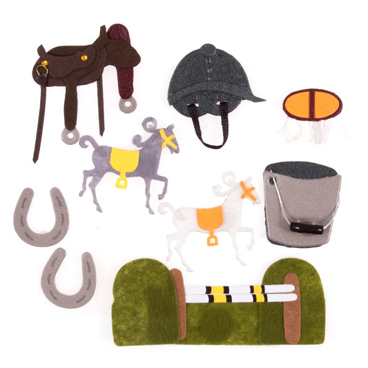 Horse riding themed craft embellishments