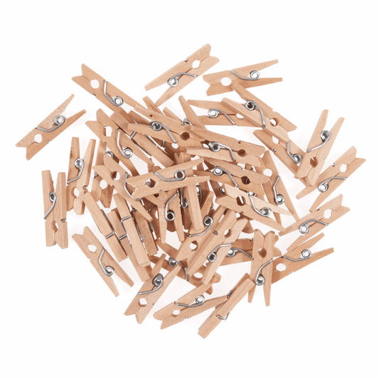 Trimits Natural Wooden Pegs - Pack of 45