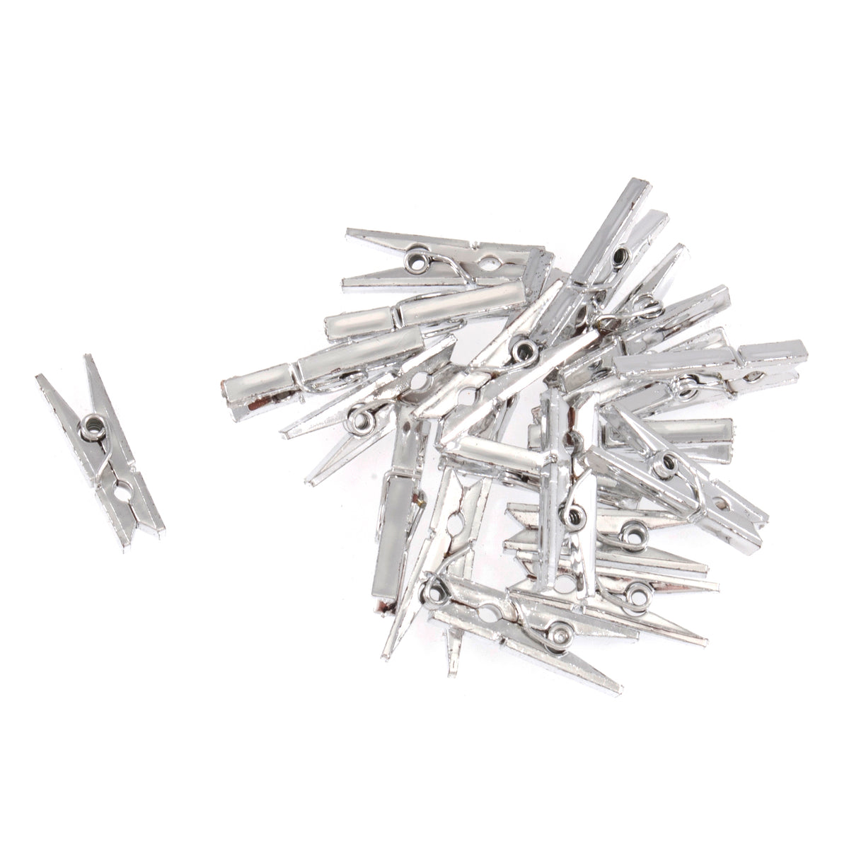 Silver metallic craft pegs