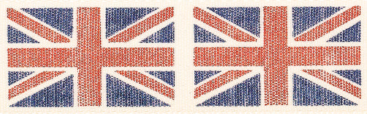 Reel of blue Berisfords Vintage Flag ribbon